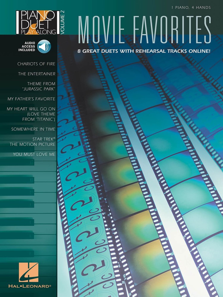 Movie Favorites Piano Duet Play-Along Vol 2 Sheet Music Songs Book Online Audio