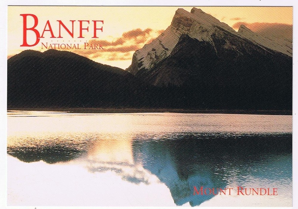 Postcard Sunrise Mount Rundle Banff National Park Alberta