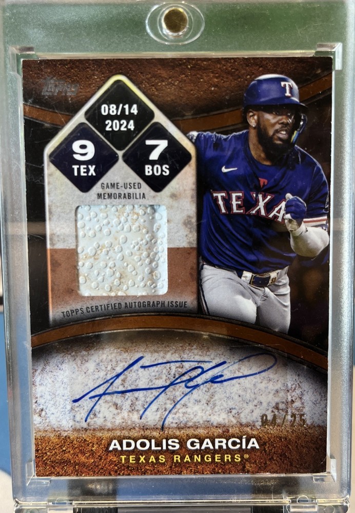 2025 Topps Series 2 Adolis Garcia Autograph /25 Game Used Memorabilia #RTBA-AG