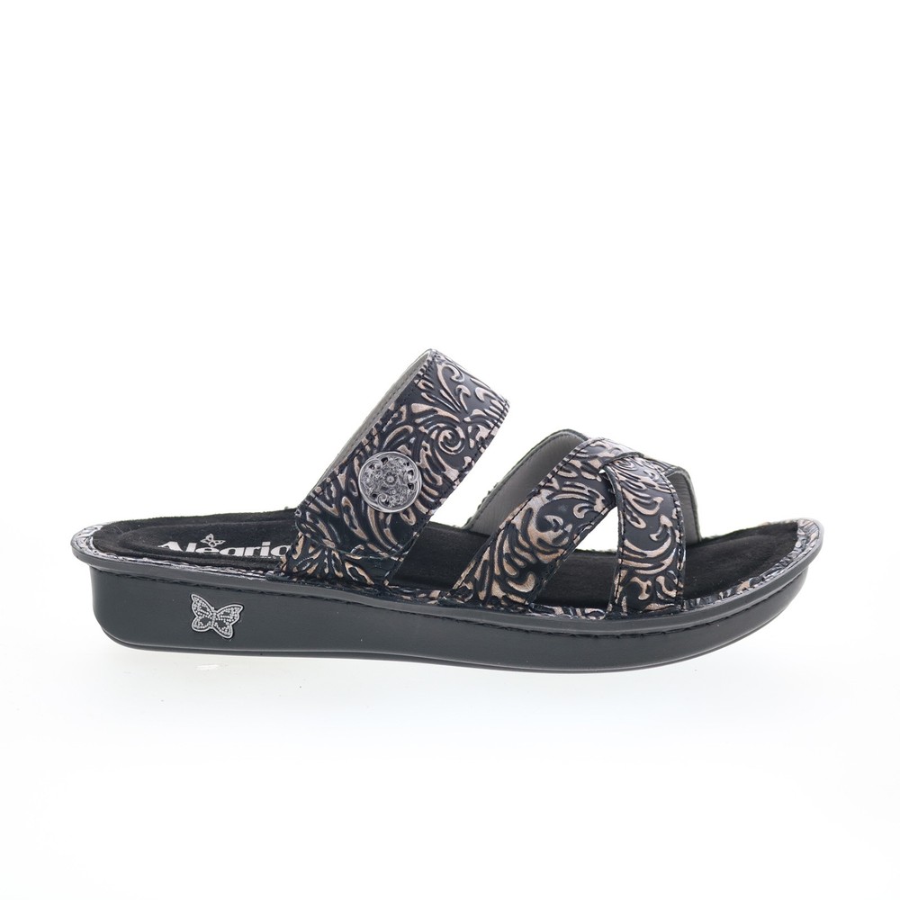 Alegria Victoriah Show Boat VIC-6110 Womens Black Slides Sandals Shoes 10.5