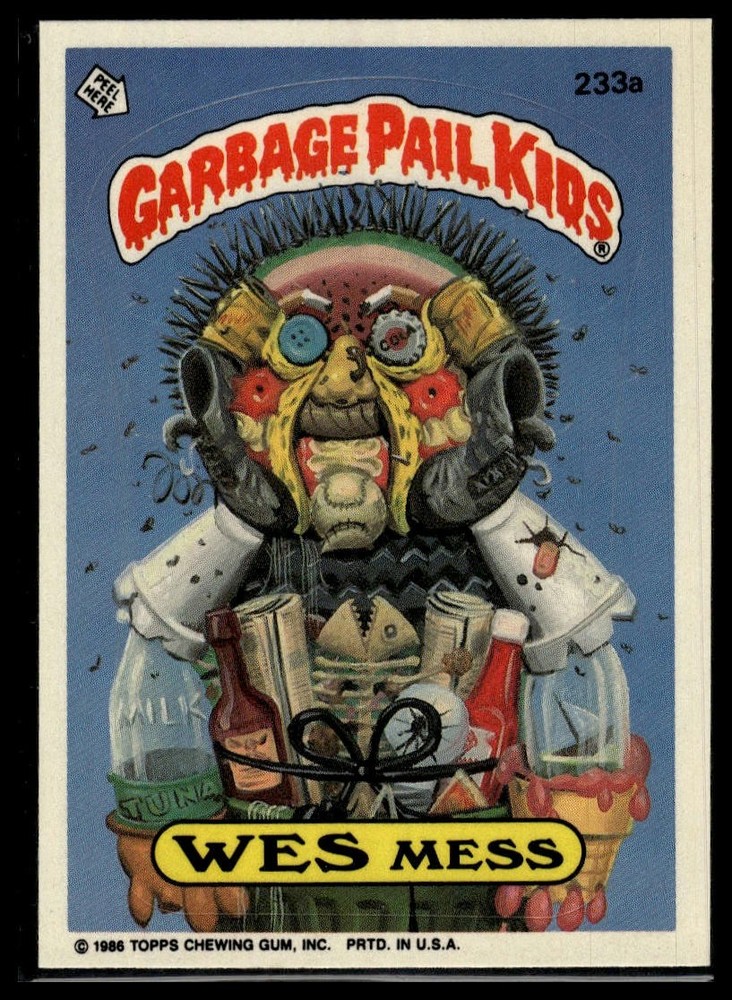 1986 Topps Garbage Pail Kids Series 6 #233a Wes Mess