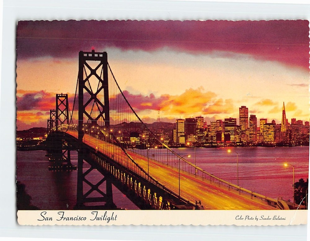 Postcard San Francisco-Oakland Bay Bridge California USA