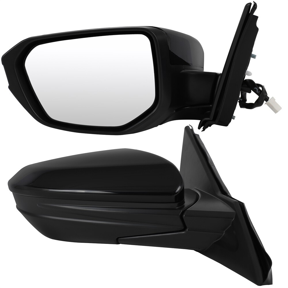 Power Manual Fold Black Textured Pair Tow Mirrors For 2016 Honda Civic 3 wire
