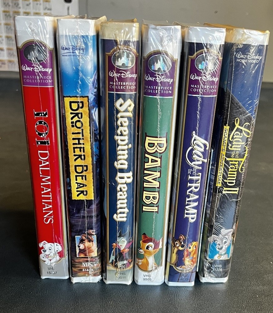 Disney VHS Movie Collection Lot of 6 Factory Sealed