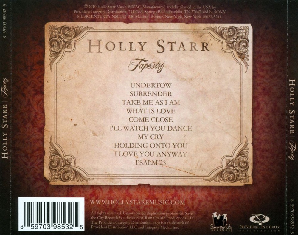 HOLLY STARR TAPESTRY NEW CD