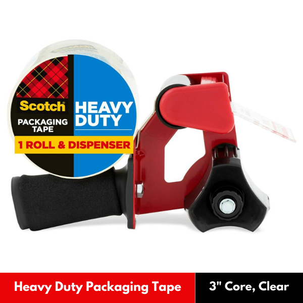 3M Scotch Tape Gun Dispenser with 1 Heavy Duty 3850 Shipping Packaging Rolls NEW