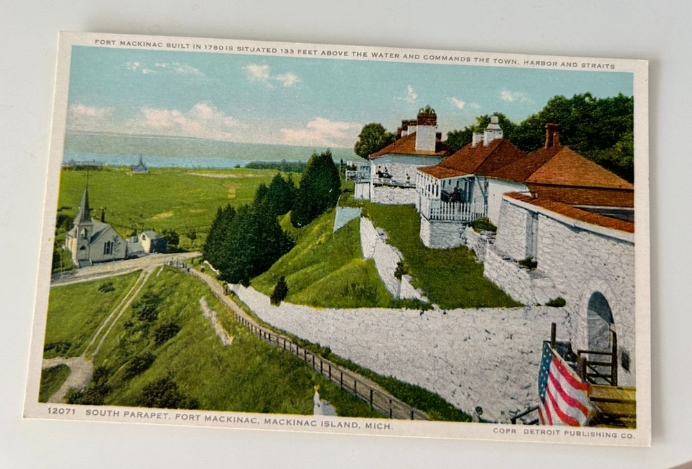 Fort Mackinac South Parapet Mackinac Island Michigan Postcard