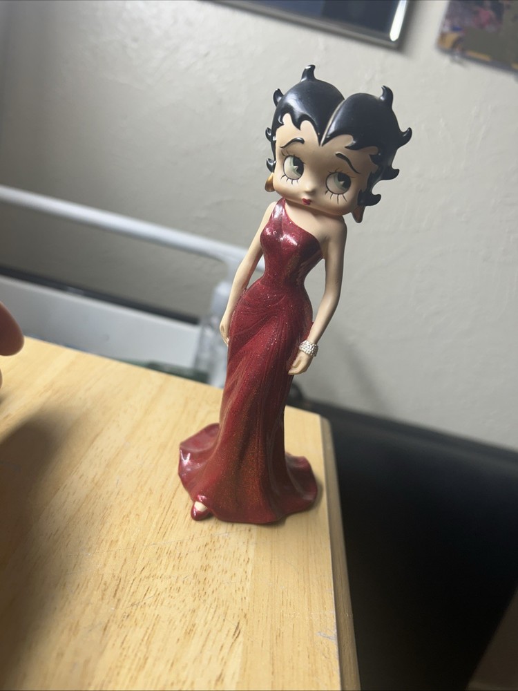 Betty Boop Lady in Red 6 Inch Sparkly Dress Figurine Statue Westland Giftware