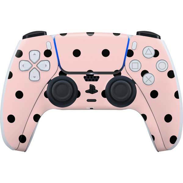Polka Dots PS5 Controller Skin - Pink and Black Polka Dots