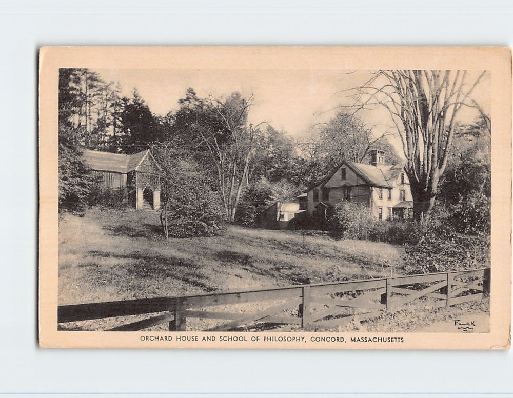 Postcard Orchard House & School of Philosophy Concord Massachusetts USA