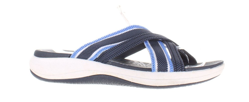 Clarks Womens Mira Isle Blue Sandals Size 8.5 Comfortable Casual Style