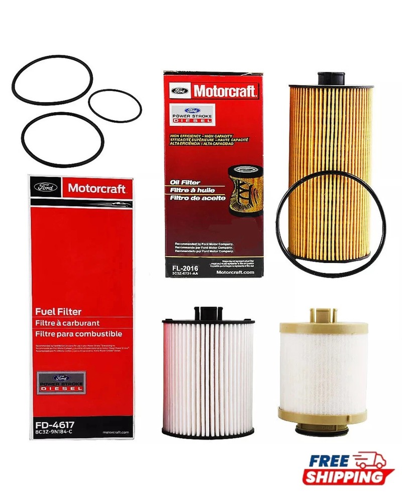 Ford OEM Motorcraft Oil Fuel Filter Kit F-250 F-350 Super Duty 6.4L Diesel