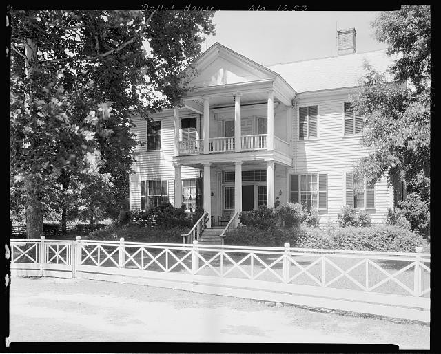 Claiborne Alabama James Dellet House 1939 Colonial House Balconies Porches