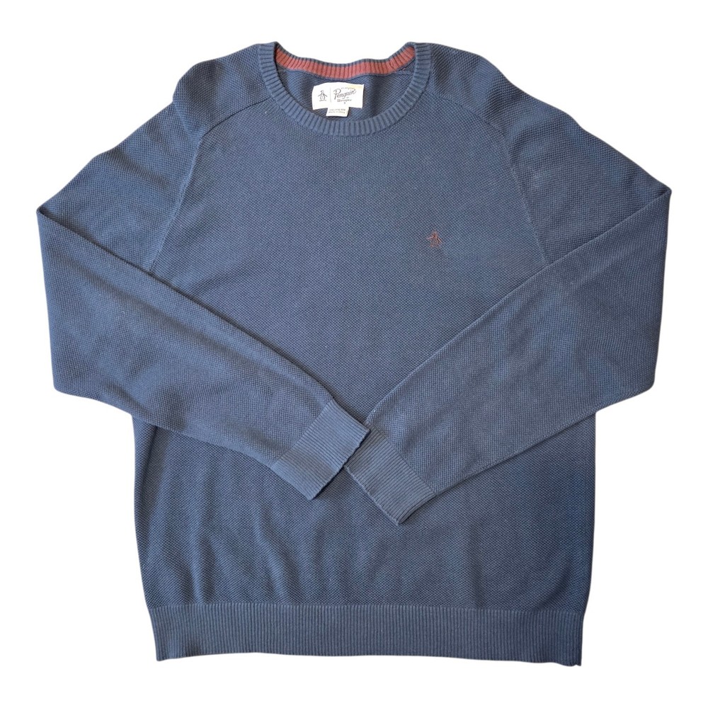 Penguin by Munsingwear Men's Navy Blue Long Sleeve Crewneck Sweater XXL