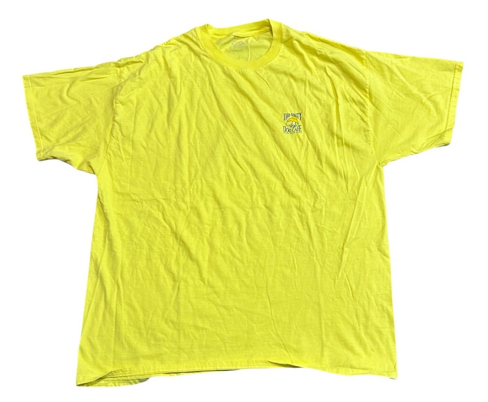 The Salty Dog Cafe T-shirt South Beach Marina Hilton Head Size Adult XXL Yellow