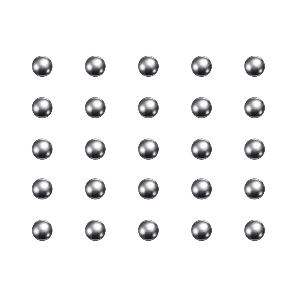 600pcs Precision Balls 2.5mm Diameter G10 Chrome Steel Ball for Bearings, Silver