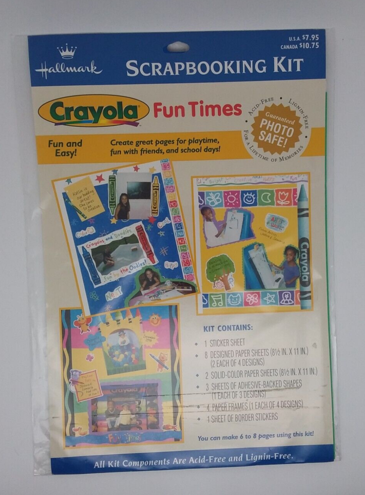 HALLMARK - SCRAPBOOKING KIT - Fun Time Crayola Craft Acid & Lignin Free NIP-image