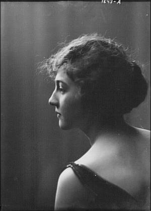 Photo:Miss Bridges Portrait Photograph 1917 Arnold Genthe Woman Profile