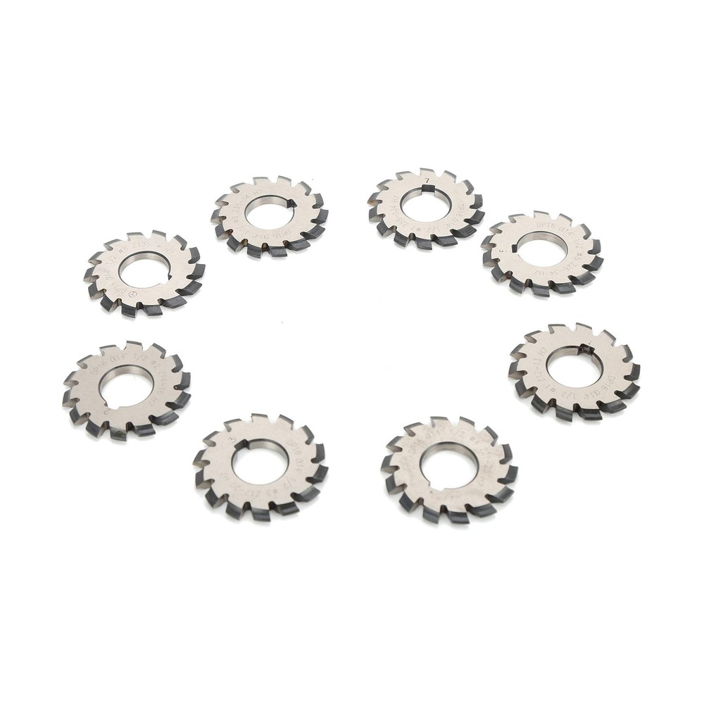 8Pcs Involute Gear Milling Cutter High Speed Steel Cutting Tools Set Machine ...