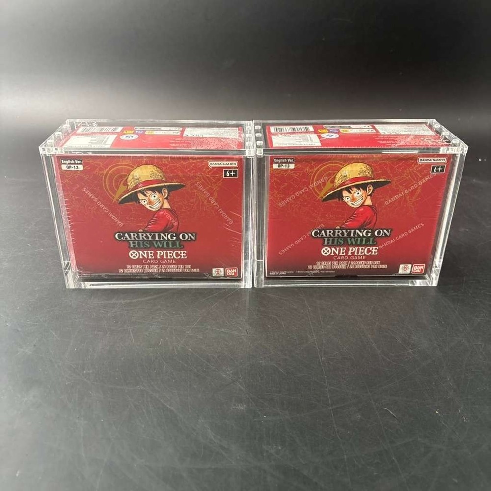 Lot (2) One Piece OP-13 Carrying On His Will Booster Box Sealed EN w/ AcrylicPROBSTEIN is actively accepting consignments !!