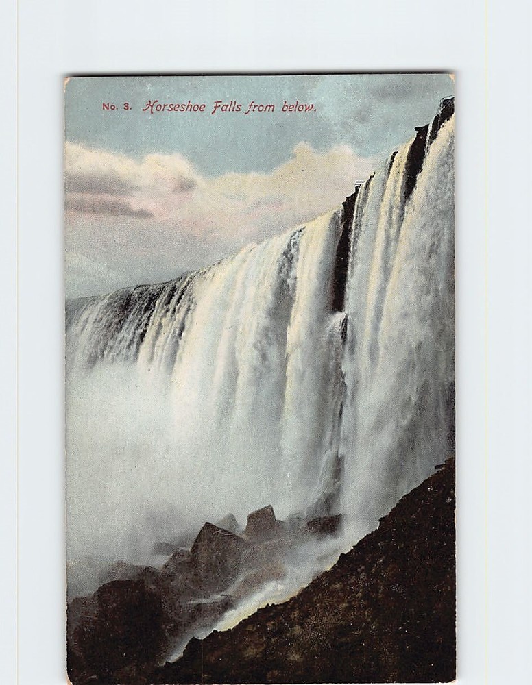 Postcard Horseshoe Falls from Below Niagara Falls Ontario Canada
