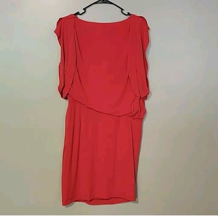 Vince Camuto Womens Angled Ruffled Peplum Sheath Red Dress Size Medium