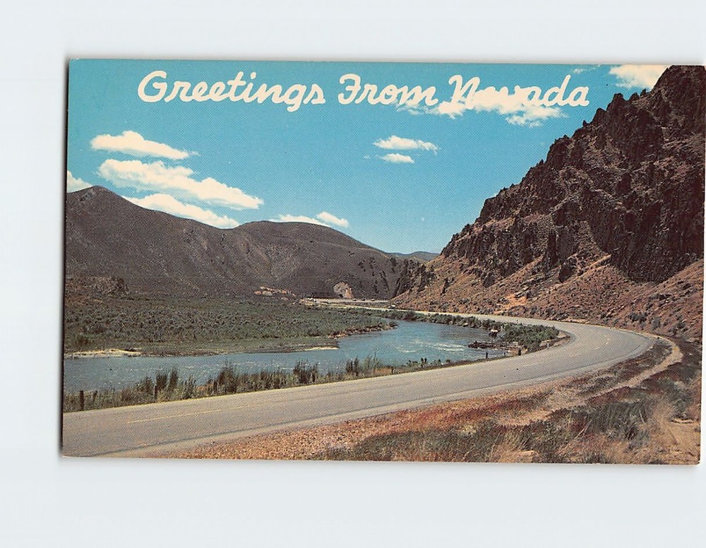 Postcard US Highway 40 Humboldt River Greetings From Nevada USA