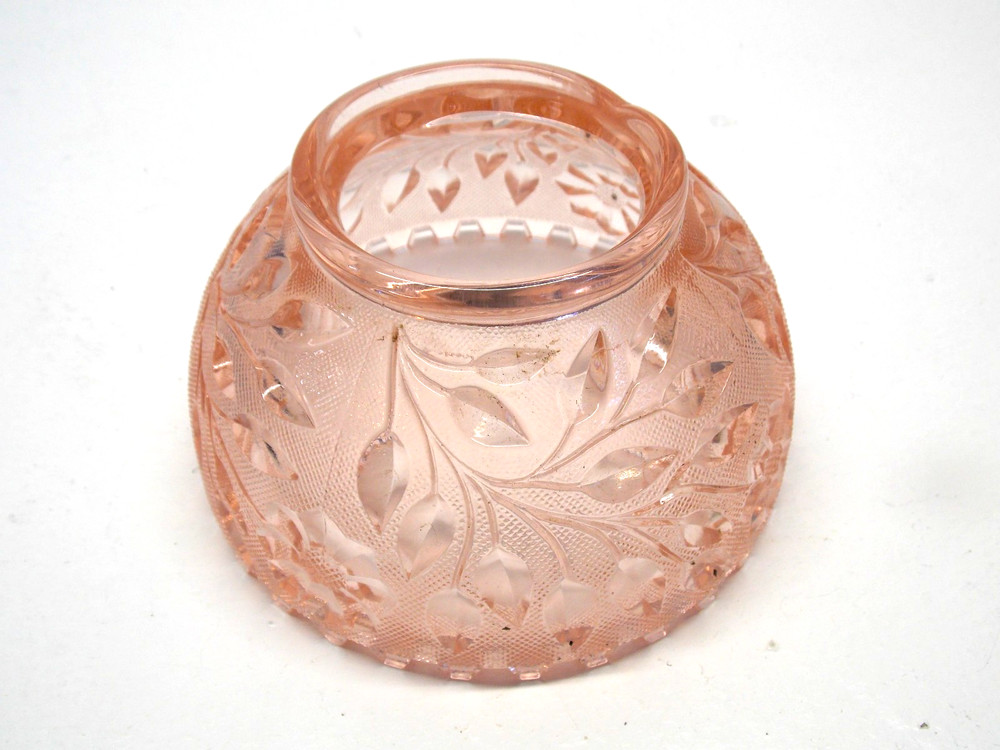 Westmoreland Pink Fairy Lamp Globe Fireball Wildflower & Lace Pattern Top
