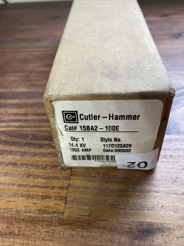 Cutler Hammer 15BA2- 100E Fuse. Style 117D123A29 (14.4KV 100E AMP)
