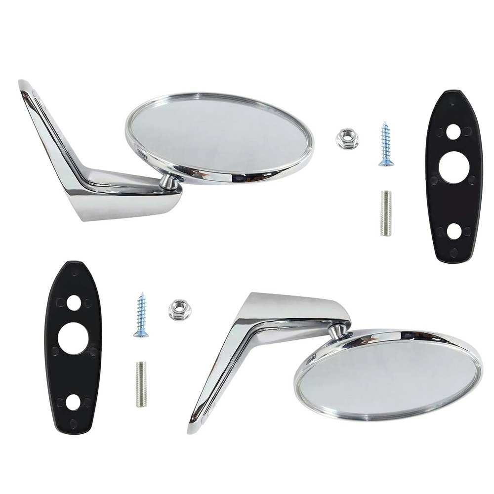 2Pcs Chrome Rearview Mirror Set for Dodge Plymouth 1966-1975
