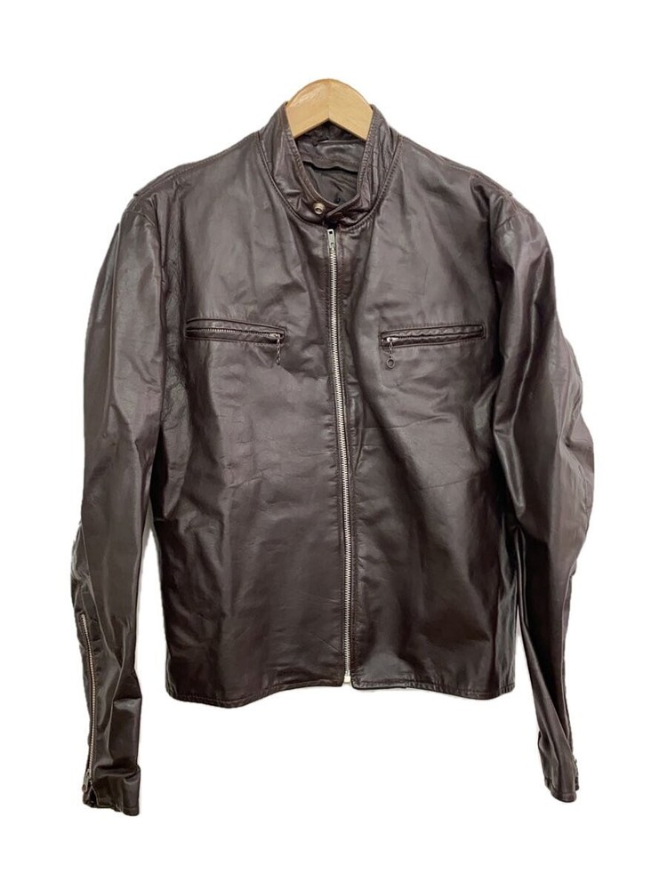 Leather Jacket Blouson/-/Leather/Brw/Plain// 3502