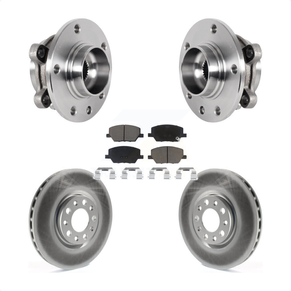 Front Hub Bearing Coated Brake Rotor Pad Kit For Jeep Compass Renegade Fiat 500X