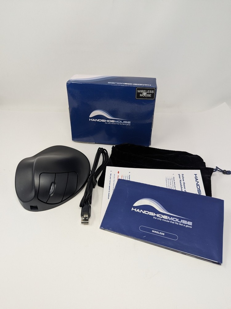 Hippus LL2UL Wireless Handshoe Mouse Large Left-Hand Black No Micro Antenna
