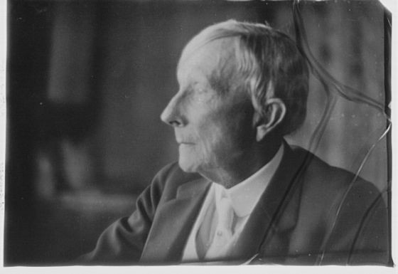 Photo:J.D. Rockefeller Portrait 1918 Elderly Man Profile Photograph