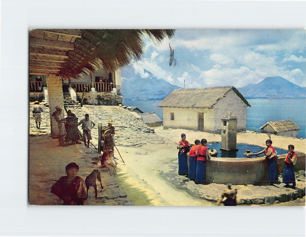 Postcard Scene on San Antonio Palopó on the shores of Lake Atitlán in Guatemala