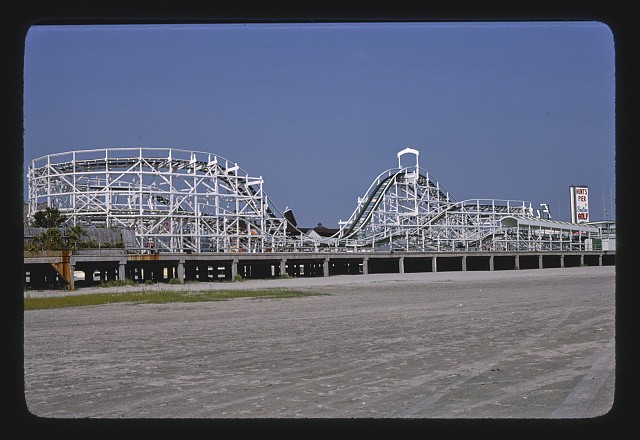 Wildwood New Jersey 1978 Hunt's Pier Roller Coaster Boardwalk Amusement Park