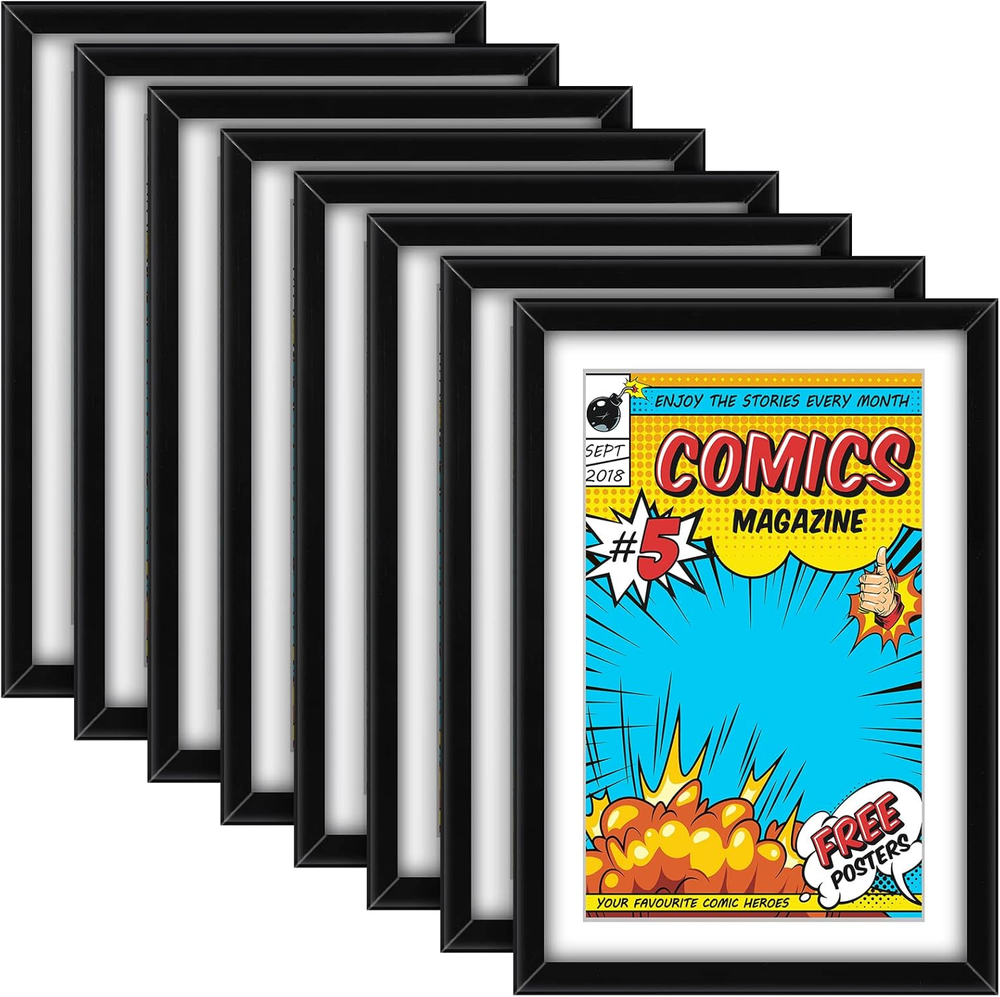 8 Pack Comic Book Frame, UV Protection, Comic Picture Magazine Frames Fits Curre