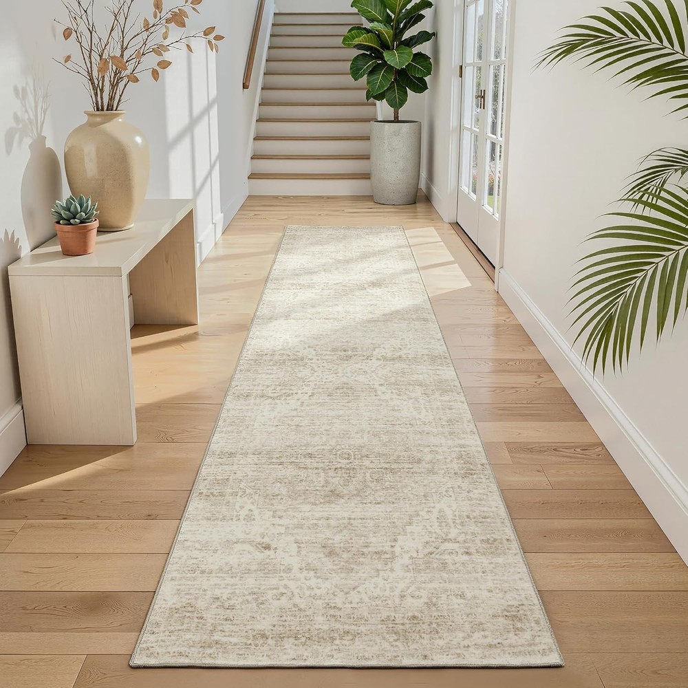 Washable Runner Rug 2x8 Runners for Hallways Vintage Kitchen Rugs with Non-Slip