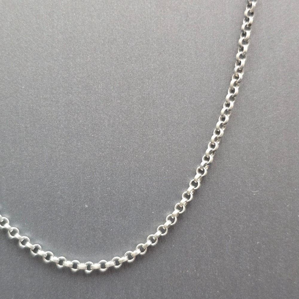 Vintage Sterling Silver Anchor Link Chain Necklace 925 Layering Choker 16