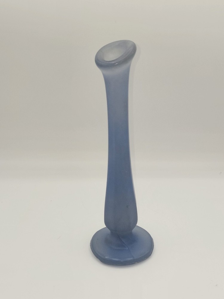 Light Blue Satin Frosted Art Glass Mini Swung 8.5