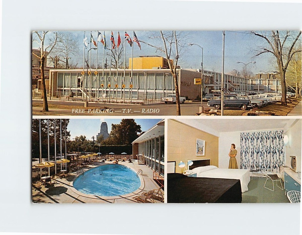 Postcard The Diplomat Motel St. Louis Missouri USA