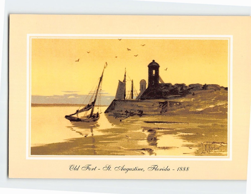 Postcard Old Fort Castillo De San Marcos St. Augustine Florida USA