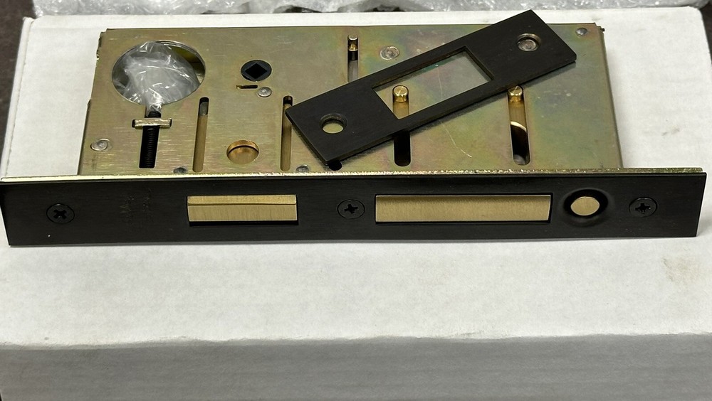 Brass Sliding Door Privacy Lock by Accurate Lock 8x1 Inch Pocket Hardware-image