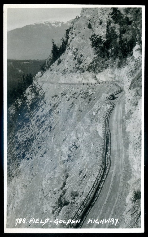 FIELD BC 1930s Golden Highway. Real Photo Postcard by Byron Harmon
