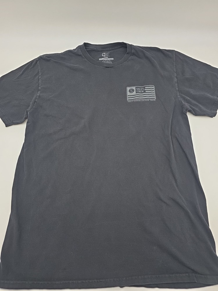 Salty Crew T-shirt Men Large Black Graphic Cotton Tee.#44891