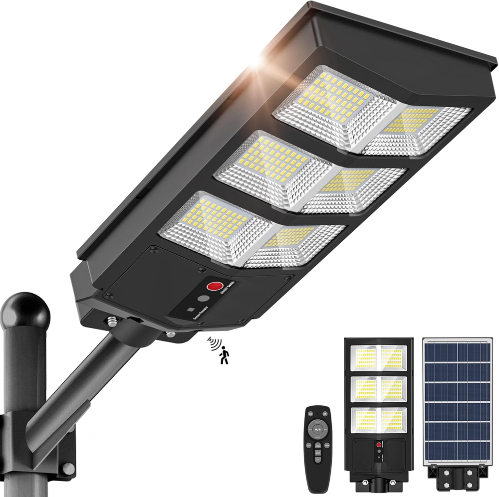 Solar Lights Outdoor for Outside, IP66 Waterproof Solar Street Lights Outdoor, 6