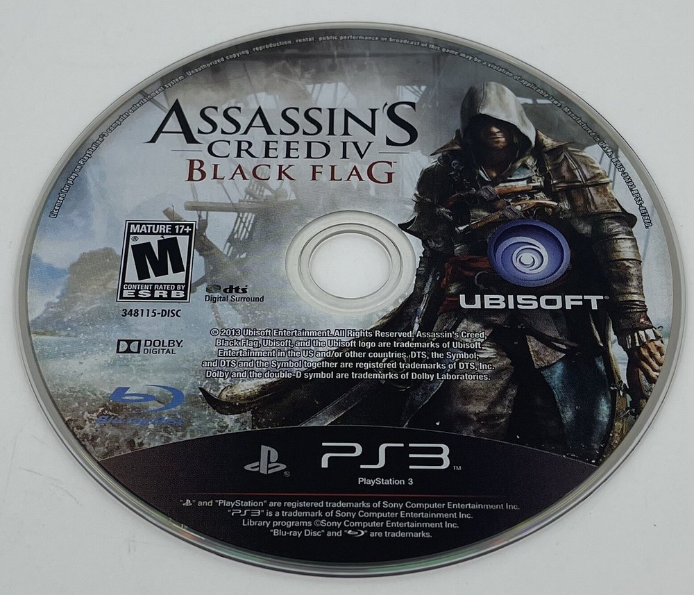 Assassins Creed IV: Black Flag Disc Only ps3 (Sony PlayStation3) TESTED