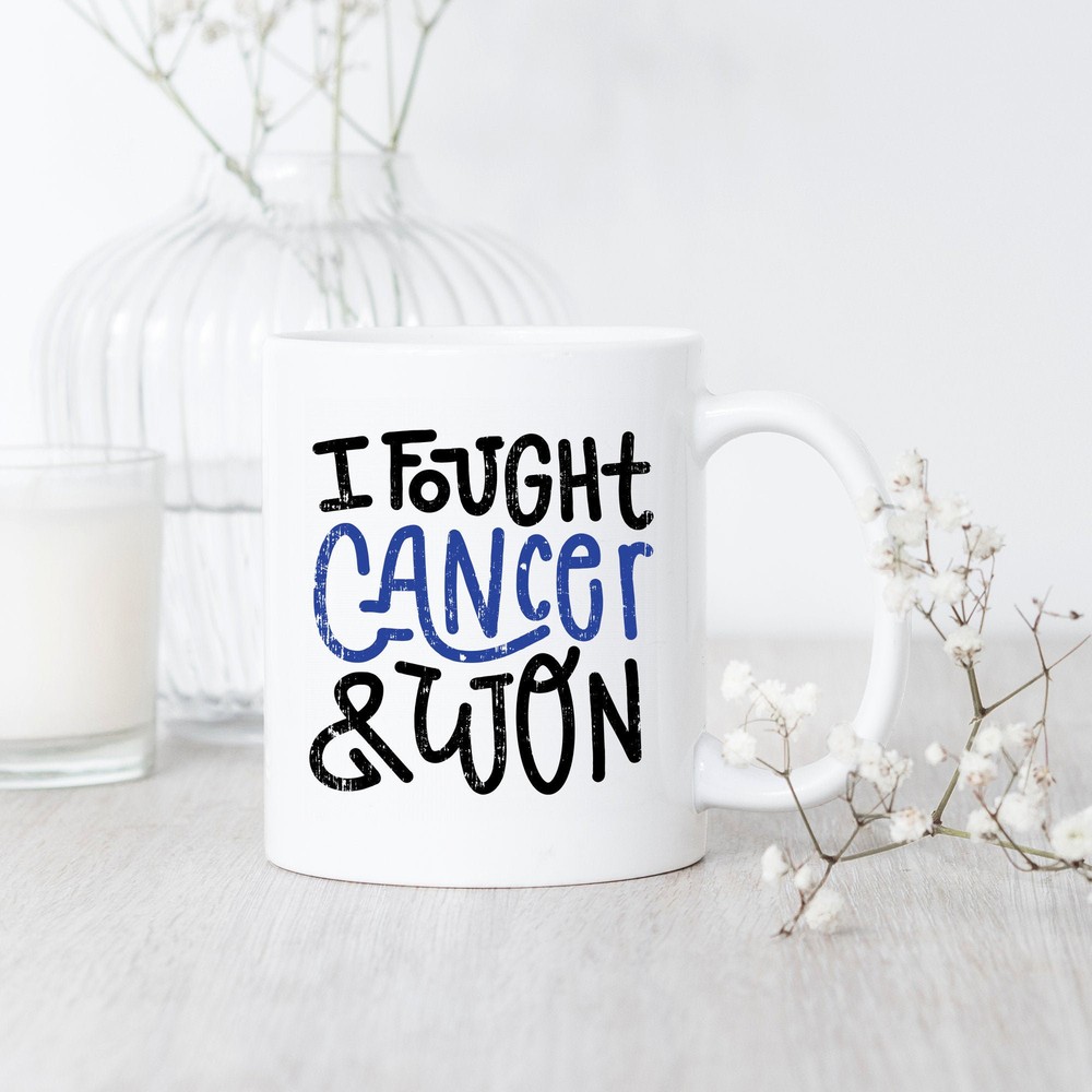 Colon Cancer Survivor Mug I Fought and Won Inspirational Gift  