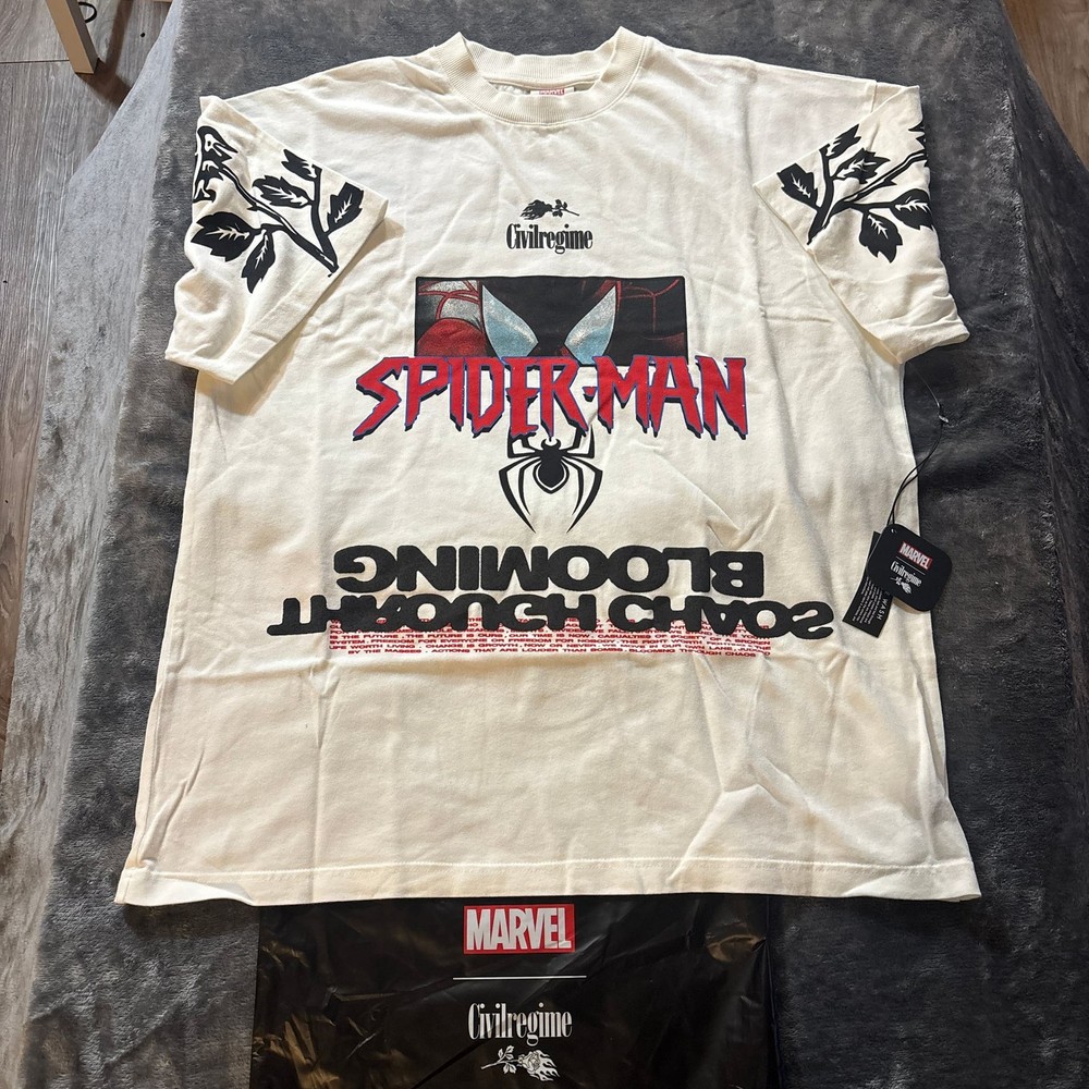 Civil Regime x Marvel Spider-Man Blooming Through Chaos Oversized Large Tee