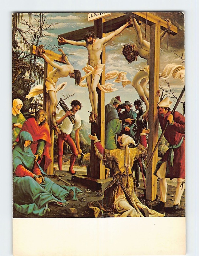 Postcard The Crucifixion Painting by Albrecht Altdorfer